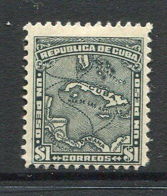 CUBA - 1914 - DEFINITIVE ISSUE: $1 slate 'Map' issue, a fine mint copy. (SG 334)  (CUB/28257)