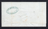 CUBA - 1865 - FORWARDING AGENT: Complete stampless folded letter datelined 'Trinidad Mayo 30 1862' with good strike of oval LLOPART. VILA Y CA HABANA forwarding agents cachet in blue green on reverse. Addressed to USA with STEAMSHIP 10 arrival mark on front. Displays well.  (CUB/37851)