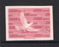 CUBA - 1956 - PROOF: 12c rose carmine 'Plain Pigeon' BIRD issue, a fine IMPERF COLOUR TRIAL in unissued colour. Scarce. (As SG 773)  (CUB/38608)