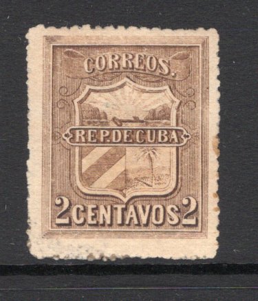CUBA - 1898 - INSURRECTION ISSUE: 2c brown 'Revolutionary Government' INSURRECTION issue, a good mint copy with full gum. (Jones-Roy #193)  (CUB/39057)