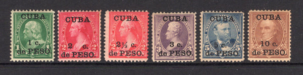 CUBA - 1899 - US MILITARY RULE: 'Definitive' issue of USA overprinted CUBA, the set of six superb mint. (SG 246/251)  (CUB/40876)