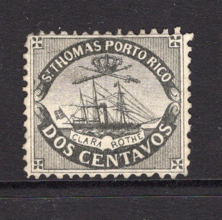 DANISH WEST INDIES - 1869 - CINDERELLA: 2c black 'Clara Rothe' BOGUS steamship company issue, perf 10½, a fine unused copy.  (DEN/19693)