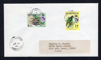DOMINICA - 1968 - CANCELLATION: Cover franked with 1968 6c and 24c with 'ASSOCIATED STATEHOOD' overprints (SG 219 & 226) tied by two strikes of PAIS BOUCHE cds with third strike alongside dated 27 NOV 1968. Addressed to USA.  (DMN/37150)