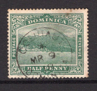 DOMINICA - 1908 - CANCELLATION: ½d deep green fine used with complete central strike of COLIHAUT cds dated MAR 9 1918. (SG 47b)  (DMN/40495)