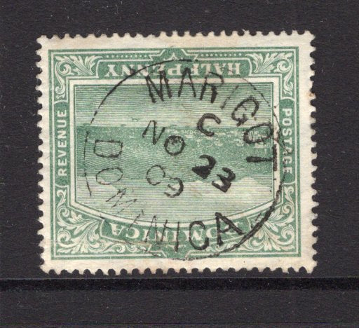 DOMINICA - 1908 - CANCELLATION: ½d green fine used with complete central strike of MARIGOT cds dated NOV 23 1909. (SG 47aw)  (DMN/40496)