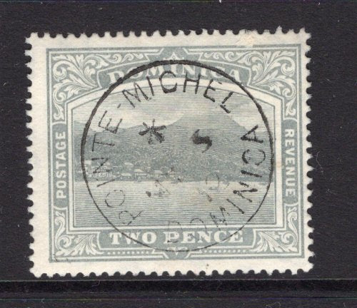 DOMINICA - 1908 - CANCELLATION: 2d grey superb used with complete central strike of POINTE-MICHEL cds dated MAY 5 1912. (SG 49)  (DMN/40499)