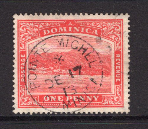 DOMINICA - 1908 - CANCELLATION: 1d carmine red superb used with complete central strike of POINTE-MICHEL cds dated DE 17 1913. (SG 48aw)  (DMN/40500)