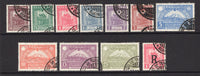 ECUADOR - 1929 - SCADTA: 'Scadta' AIRMAIL definitive issue, the set of ten plus the 1s rose red registration stamp with 'R' overprint, all superb cds used. (SG 12/R22)  (ECU/29979)
