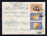 ECUADOR - 1938 - REGISTRATION & CANCELLATION: Registered cover franked with 1930 2 x 20c orange yellow & ultramarine and 40c sepia & orange yellow (SG 479/480) tied by two strikes of SAN MIGUEL '179' cds dated FEB 5 1938 with hand drawn 'R #12 20 gramo' registration marking alongside. Addressed to SWITZERLAND with transit & arrival marks on reverse. Two repaired hole punches at left.  (ECU/40925)