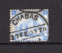 EGYPT - 1881 - CANCELLATION: 1pi pale ultramarine 'Sphinx' issue, a fine copy used with good strike of CHABAS cds dated 27 FEB 1903. (SG 54b)  (EGY/24553)