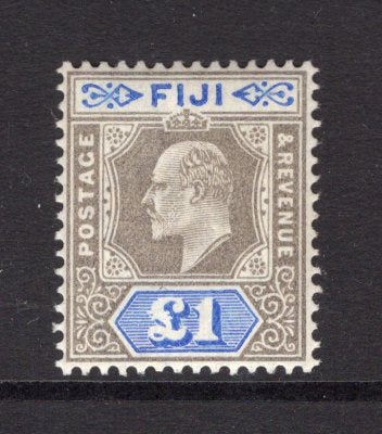 FIJI - 1903 - EVII ISSUE: £1 grey black and ultramarine EVII issue, a superb mint copy. (SG 114)  (FIJ/12240)