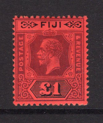 FIJI - 1912 - GV ISSUE: £1 purple & black on red GV issue 'Die 2', a superb mint copy. (SG 137a)  (FIJ/12242)