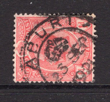 GOLD COAST - 1913 - CANCELLATION: 1d red GV issue used with good strike of ABURI 'Crown' cds dated 23 SEP 1921. (SG 72)  (GLD/24319)