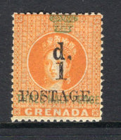 GRENADA - 1886 - PROVISIONAL ISSUE: '1d POSTAGE' on 1½d orange 'Revenue' surcharge issue, a fine mint copy. (SG 37)  (GRE/23505)