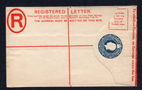 GRENADA - 1929 - POSTAL STATIONERY: 3d dark blue on creamy white GV postal stationery registered envelope (H&G C7a, size G). A fine unused example.  (GRE/27375)