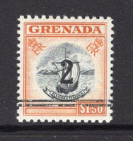 GRENADA - 1965 - PROVISIONAL ISSUE: 2c on $1.50 black & brown orange 'Revenue' overprint provisional issue, a fine mint copy. (See note below SG 204)  (GRE/29213)