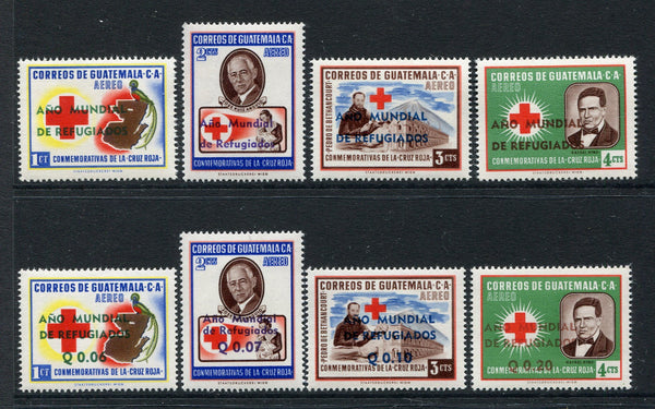 GUATEMALA - 1960 - COMMEMORATIVES: 'World Refugee Year' surcharge issue the set of eight fine unmounted mint. (SG 637/644)  (GUA/28463)