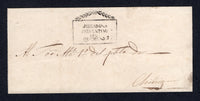 GUATEMALA - 1850 - PRESTAMP: Circa 1850. Cover from QUICHE to CHIQUIMULA with fine strike of fancy boxed JUZGADO PREVENTIVO DEL QUICHE official marking in black. Very attractive.  (GUA/28503)