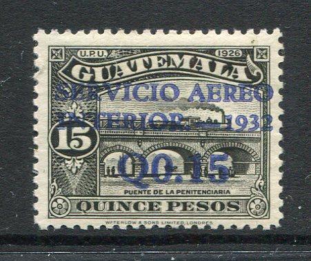 GUATEMALA - 1932 - AIRMAILS: 15c on 15p black 'Servicio Aereo Interior 1932' Airmail surcharge issue (on Train type), a fine mint copy. (SG 271)  (GUA/30068)
