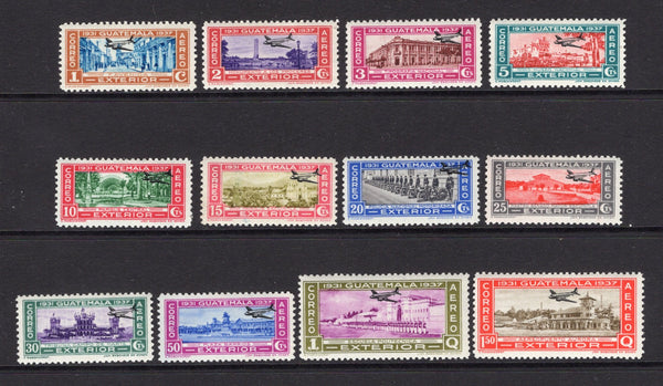GUATEMALA - 1937 - AIRMAILS: EXTERIOR Airmail issue set of twelve fine mint. (SG 355/366)  (GUA/30083)