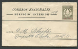 GUATEMALA - 1929 - POSTAL STATIONERY: 'UN PESO' on 2p 50c brown postal stationery notification envelope (H&G NB2) with 'CORREOS NACIONALES SERVICIO INTERIOR' overprint in black (Guatemala Handbook unlisted Type). A fine used example with partial circular 'RECEPTORIA DE CERTIFICADOS ADMINISTRACION CENTRAL GUATEMALA' cds in purple dated 18 APR 1929 on reverse. Addressed locally within GUATEMALA CITY.  (GUA/30199)