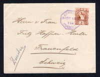 GUATEMALA - 1897 - CANCELLATION & RATE: Unsealed cover franked with single 1886 2c yellow brown 'Quetzal' issue (SG 44) tied by octagonal POCHUTA cds dated 23 DEC 1897. Addressed to SWITZERLAND with transit & arrival cds's on reverse. Couple of light creases.  (GUA/39087)