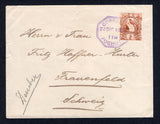 GUATEMALA - 1897 - CANCELLATION & RATE: Unsealed cover franked with single 1886 2c yellow brown 'Quetzal' issue (SG 44) tied by octagonal POCHUTA cds dated 23 DEC 1897. Addressed to SWITZERLAND with transit & arrival cds's on reverse. Couple of light creases.  (GUA/39087)