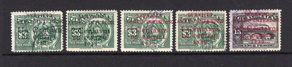 GUATEMALA - 1930 - AIRMAILS: 'Servicio Aereo Interior' Airmail surcharge issue the set of five fine lightly used. (SG 255/259)  (GUA/39938)