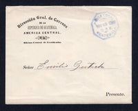 GUATEMALA - 1899 - OFFICIAL MAIL: Stampless official cover with printed 'Direccion Gral. De Correos de la Republica de Guatemala. America Central. Oficina Central de Certificados' at top sent locally within GUATEMALA CITY with fine strike of octagonal POSTA LOCAL GUATEMALA cds dated NOV 23 1893.  (GUA/40051)