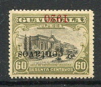 GUATEMALA - 1920 - VARIETY: 2c on 60c black & olive green a fine mint copy with variety OVERPRINT INVERTED. (SG 164a)  (GUA/4544)