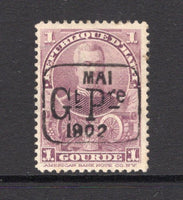 HAITI - 1902 - PROVISIONAL GOVERNMENT ISSUE: 1g mauve 'Simon Sam' issue with 'MAI GT PRE 1902' overprint, a fine mint copy. (SG 84)  (HAI/35750)