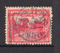 HAITI - 1917 - CANCELLATION: 2c on 8c deep rose 'Inland' PROVISIONAL issue (opt in black) a fine used copy with fair MOLE ST. NICOLAS cds dated NOV 1918. These provisionals are very scarce used from the smaller Post Offices. (SG 254)  (HAI/39969)