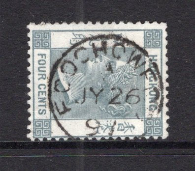 HONG KONG - 1882 - CANCELLATION: 4c slate grey QV issue used with good central strike of FOOCHOWFOO cds dated JY 26 1897. (SG Z338)  (HNK/41335)