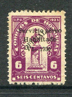 HONDURAS - 1930 - AIRMAIL ISSUES: 6c purple 'OFICIAL' overprint issue with 'Servicio aereo Habilitado VI - 1930' overprint in black, a fine mint copy. Only 100 were issued. Very Scarce. (Sanabria #64)  (HON/26194)
