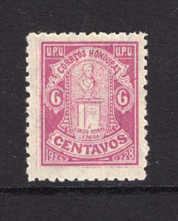 HONDURAS - 1929 - UNISSUED: 6c light magenta 'Dionisto Herrera La Patria' UNISSUED type dated '1924-1928' (later overprinted in 1929 for postal use), a fine mint copy. Scarce. (As SG 267)  (HON/28554)