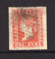 INDIA - 1854 - CLASSIC ISSUES: 1a red QV issue 'Die 1', a fine used copy with four good margins. (SG 11)  (IND/12602)