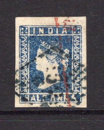 INDIA - 1854 - CLASSIC ISSUES: 1a blue QV issue 'Die 1', a superb lightly used copy with large margins all round. (SG 2)  (IND/12616)