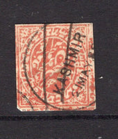 INDIAN STATES - JAMMU AND KASHMIR - 1879 - CLASSIC ISSUES: ½a red on thin wove paper, a fine used copy on small piece with good strike of KASHMIR cds. (SG 126)  (IND/12935)