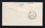 INDIA - 1945 - MILITARY MAIL: Stampless airmail cover with manuscript 'O.A.S.' and 'C' BASE POST OFFICE SOR cds on reverse dated 8 NOV 1945 located in MARGIL, BASRA, IRAQ. Addressed to UK.  (IND/20189)
