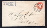 IRELAND - 1896 - GREAT BRITAIN USED IN IRELAND & POSTAL STATIONERY: ½d orange red QV postal stationery envelope of Great Britain printed to private order (H&G KB15) with 'Eclipse Halfpenny Postal Envelope Patent 10807 Army & Navy Co-operative Society Ltd. 105 Victoria St S.W.' imprint under flap used with fine strike of BRAY cds dated AUG 25 1896. Addressed to UK with arrival cds on reverse.  (IRE/33022)