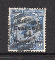 IRELAND - 1922 - CANCELLATION: 2½d bright blue GV issue with 'Provisional Government of Ireland 1922' first DOLLARD overprint in black used with Diamond '72' numeral cancel of BRAY. This Victorian period cancel was put back into provisional use during the transition period. Rare, fewer than 5 strikes are recorded. (SG 4)  (IRE/37410)