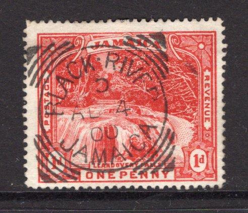 JAMAICA - 1900 - CANCELLATION: 1d red used with fine strike of BLACK RIVER squared circle cds dated AUG 4 1900. (SG 31)  (JAM/24525)