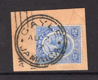 JAMAICA - 1912 - CANCELLATION: 2½d blue GV issue tied on piece by fine strike of GAYLE cds dated AUG 2 1917. (SG 61)  (JAM/24534)