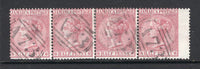 JAMAICA - 1870 - CANCELLATION & MULTIPLE: ½d claret QV issue, a fine used strip of four with four strikes of barred numeral 'A73' of ST. ANN'S BAY. A fine & scarce multiple. (SG 7)  (JAM/38318)