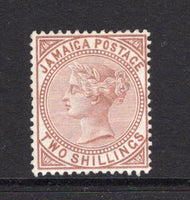 JAMAICA - 1883 - QV ISSUE: 2/- venetian red QV issue, watermark 'Crown CA', a fine mint copy with full O.G. (SG 25)  (JAM/40914)