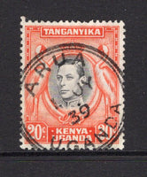 KENYA, UGANDA & TANGANYIKA - 1938 - UGANDA - CANCELLATION: 20c black & orange GVI issue used with good strike of ARUA UGANDA cds dated 1 JUL 1939. Arua was originally part of the Lado Enclave. (SG 139)  (KUT/24274)