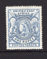 KENYA, UGANDA & TANGANYIKA - 1897 - BRITISH EAST AFRICA: 1r grey blue QV issue a fine mint copy. (SG 92)  (KUT/994)