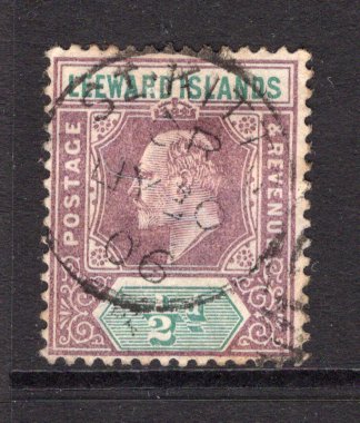 LEEWARD ISLANDS - SAINT KITTS & NEVIS - 1902 - CANCELLATION: ½d dull purple & green EVII issue used with good strike of ST. KITTS 'OR' cds of OLD ROAD dated JUL 30 1906. Very scarce. (SG 20)  (LEE/40530)