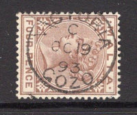 MALTA - 1893 - CANCELLATION: 4d brown QV issue used with fine central strike of VICTORIA GOZO cds dated OCT 19 1893. (SG 27)  (MAL/14429)