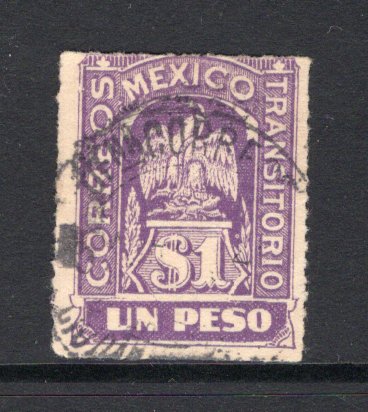 MEXICO - 1914 - CIVIL WAR: 1p violet 'Transitorio' issue, a fine cds used copy. (SG CT8)  (MEX/38263)
